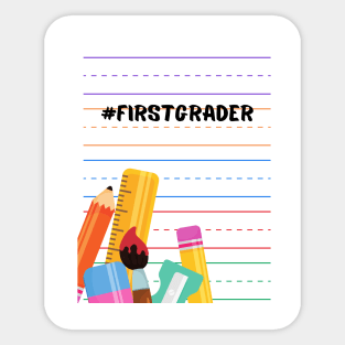 First Day of School  First Grader Sticker